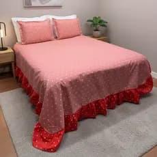Colcha Queen 3 Peças Charlotte Boutis | Cobre Leito Casal Queen – Elegância e Suavidade