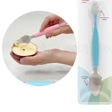 Colher 2 em 1 Raspa Frutinha E Colher de Silicone