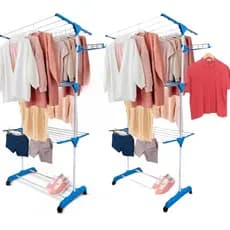 Kit 2 Varais De Chão Roupa Calcinha Grande 3 Andares Vertical Dobrável Portátil Casa Utilidade