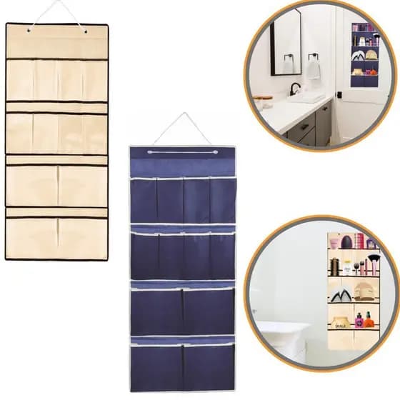 Organizador Multiuso Pendurável com 12 Divisórias em TNT -  40cm Casa Organização Utilidade