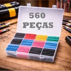 Espaguete Isolante Termo Retrátil Tubo Para Emenda de Fios Capa Colorido Estojo 560 Peças