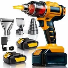 Soprador Térmico 21v Sem Fio Bivolt 2 Baterias Recarregáveis Maleta Rígida Pistola Ar Quente Original Pronta Entrega