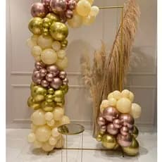 Arco De Festa Retangular Dourado Romano Decoração Bexiga Desmontavel