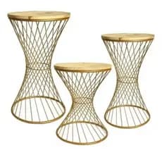 Kit Trio De Mesa Cruzada Redonda Para Decoração De Festa E Eventos