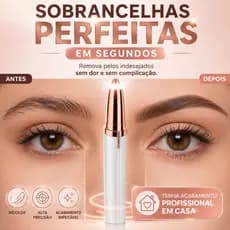 Depilador Sobrancelha Elétrico Recarregável USB Indolor Aparador Facial Com Luz LED