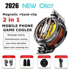 Novo Cooler para Telefone CX07 com design magnético para celulares e tablets de jogos móveis. Magnético e com clipe tras