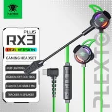 Novos Fones de Ouvido para Jogos com Fio PLEXTONE RX3 Plus, Conector Tipo-C Compatível com Jogos de PC e Celular com Mic