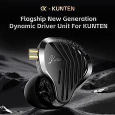 Novos Fones de Ouvido GK KUNTEN, Modelo Flagship Hi-Fi, Fones de Ouvido com Fio Destacável para Música
