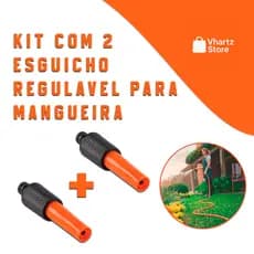 KIT 2 Esguicho Regulável Para Mangueira – 1/2"  Antivazamento