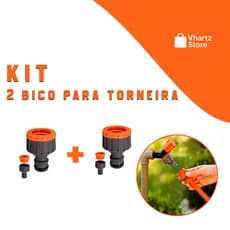 KIT 2  Bico Adaptador Torneira 3/4 x 1/2 para Engate Rapido 1/2 Tanquinho Jardim