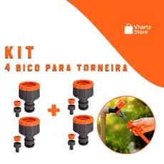 KIT 4 Adaptador Torneira 3/4 x 1/2 para Engate Rapido 1/2 Tanquinho Jardim