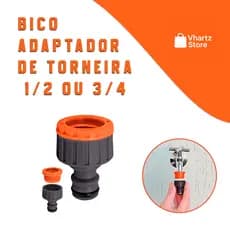 Bico Adaptador Torneira 3/4 x 1/2 para Engate Rapido 1/2 Tanquinho Maquina Antivazamento