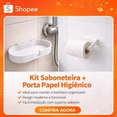 Saboneteira + Suporte de Papel Higienico KIT Resistente Casa Banheiro Qualidade