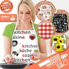 Avental Térmico Forrado Impermeável Cozinha Lavanderia Estampado Sortido 45 x 65cm