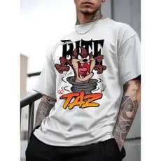 Camiseta Masculina Camisa T- Shirts Personagem Taz-Mania Desenho Estampada Tecido PREMIUM