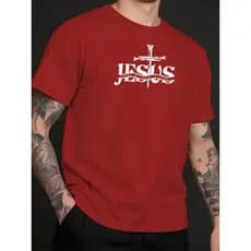 Camiseta Basica Moda Casual Camisa T- Shirts Evangelica Jesus Estampada Tecido Premium