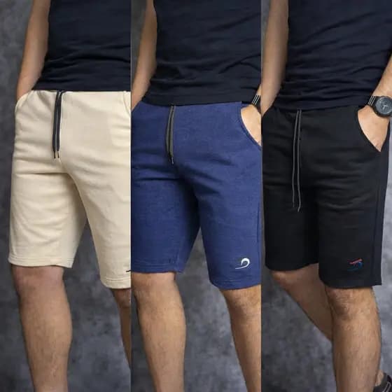 Bermuda  Moletinho Masculina Casual Short Moletom P ao G4 Plus Size com 3 ou individual