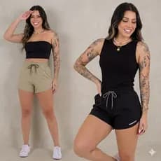 Short Feminino Curto Saida de Praia Bermuda Tactel Feminina