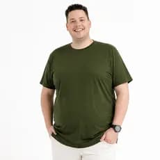 Camiseta Básica Masculina Plus sie 100% Algodão Blusa Plus Size Masculina 100% Algodão