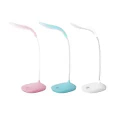 As três cores Luminária Mini Abajur de Mesa Dobrável Flexível Sem Fio Recarregável Led USB para Leitura