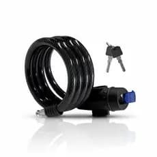 Cadeado Espiral para Bicicleta com Cabo de Aço Revestido e Sistema de Chave Wassay para Uso Urbano Diário