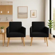 QUEIMA DE ESTOQUE - 2 Poltronas Decorativa Nina - Poltrona Para Sala - Poltrona De Recepção