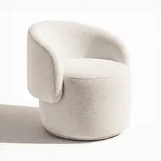 Poltrona Decorativa Aisha - Poltrona De Decoração E Sala De Estar E Recepção Boucle Premium