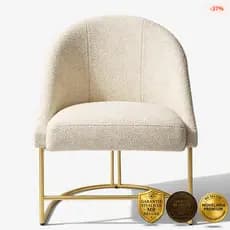 Cadeira Lua Para Mesa De Jantar E Penteadeira Base Reforçada, Cadeira De Jantar Boucle