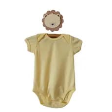 Kit C/3 - Body de Bebe Liso Regata Malha Canelada Menino e Menina Verão