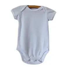 Promoção Body Manga Curta Bebe Malha algodão e Poliéster Branco Tamanho P Ao GG