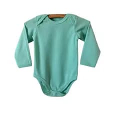 Kit C/3 - Body de Bebe Liso Manga Longa Malha Canelada Menino e Menina Verão