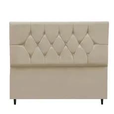 Cabeceira de Cama com Pés de Apoio Cabeceira Decorada Estofada Tecido Suede