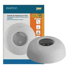 SENSOR DE PRESENÇA DE TETO EXATRON LESTNIDP CHAVE EXTERNA DE CONFIGURAÇÃO 7M FOTOCELULA
