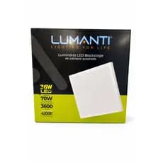 Painel LED Sobrepor 36W Quadrado Lumanti 3600lm Bivolt Slim Alta Potência Branco Neutro 4000K