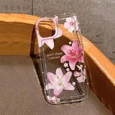 Padrão Floral Transparente Macio TPU Caso De Telefone Para iPhone 16 Pro Max 15 14 13 12 11 16e XS X XR 7 8 Plus SE 2022