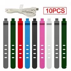 Kit Organizador de Cabos e Fios silicone 5/10 Protetor Enrolador de Cabo Escritório Home office Mesa