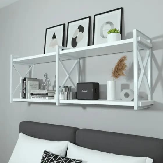 Prateleira Decorativa de Parede Estilo Industrial 50 cm a 1,60cm