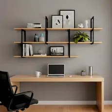 Prateleira Industrial Veneza 150x20x70 Suporte Metal Decorativa Para Diversos Ambientes