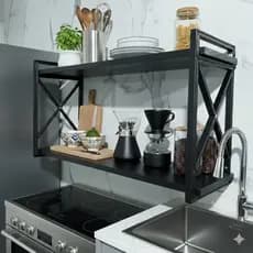 Prateleira Estilo Industrial para Organização e Decoração de Ambientes - Cor Preto