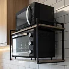 Prateleira Industrial para Micro-ondas 70X40cm Cozinha Parede Suporte de Metal Decorativa