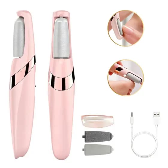 Lixador De Pé Elétrico Esfoliador Tira Calos Pedicure Portátil Marisa Lixa Elimina Calo Usb