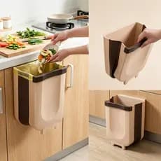 Lixeira Dobrável 6L Suspensa Retrátil, Compacta, Ideal para Cozinha, Porta de Armário e Banheiro