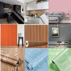 Papel de Parede Decoração 5 Metros x 45CM Adesivo Autocolante GEOMÉTRICO Sala rosa Sala Azul Cinza Branco Preto Ripado