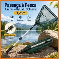 Passaguá Profissional para Pesca Alumínio Retrátil 1,75m Dobrável