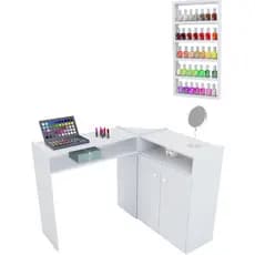 Mesinha Manicure L Para Salao + Expositor Porta Esmaltes