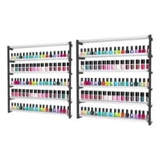 Kit 2 Nichos Expositores Preto de Esmaltes Para Manicure Modelo Industrial