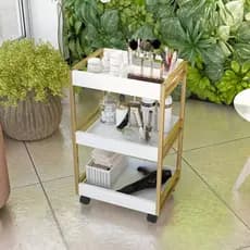 Carrinho Auxiliar Salão De Beleza Estetica Manicure Carrinho Organizador Com Rodinhas Industrial