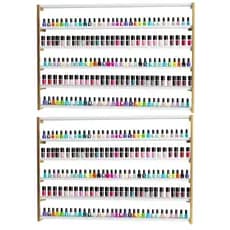 2x Nichos Expositores de Esmaltes Grande Manicure Industrial Suporte Esmalteira Metalon Prateleiras