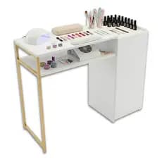Mesa Para Manicure de Bancada Nail Designer Com Armário Industrial Profissional Estação Organizador