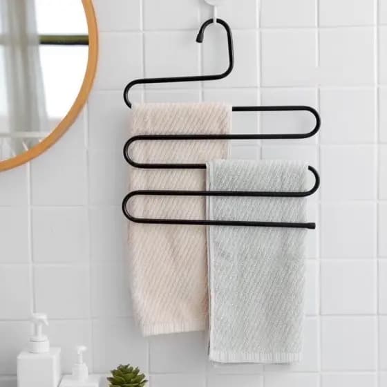 Kit 3 Cabides Para Calças Organizador Aço Inox Multifuncional Retrátil 5 em 1